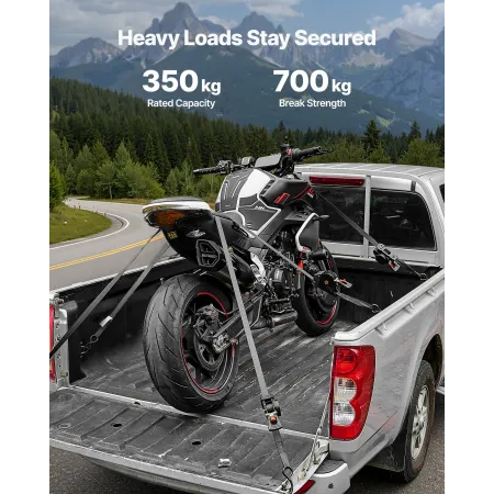 VEVOR Retractable Ratchet Straps, 25.4 mm x 4.9 m, Tie Down Straps with S Hooks, 700 kg Break Strength, Carry Bag, Tie Down Ratc