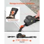Retractable Ratchet Straps, 25.4 mm x 4.9 m, Tie Down Straps with S Hooks, 700 kg Break Strength, Carry Bag, Tie Down Ratcheting
