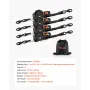 VEVOR Retractable Ratchet Straps, 25.4 mm x 4.9 m, Tie Down Straps with S Hooks, 700 kg Break Strength, Carry Bag, Tie Down Ratc