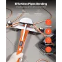 Tubing Bender Kit, 6 mm to 22 mm, Compact Ratcheting Tube Pipe Bender, Forward/Reverse Hand Bending Tool, with 7 Aluminium Alloy