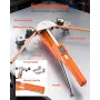 VEVOR Tubing Bender Kit, 6 mm to 22 mm, Compact Ratcheting Tube Pipe Bender, Forward/Reverse Hand Bending Tool, with 7 Aluminium