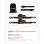 Retractable Ratchet Straps, 50.8 mm x 3 m, Tie Down Straps with S Hooks, 1375 kg Break Strength, 2 Soft Loops, Tie Down Ratcheti