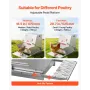 Automatic Chicken Feeder, 18.14 kg Capacity, Rainproof Treadle Poultry Feeder with Lockable Lid, No Waste, Galvanized Steel Cons