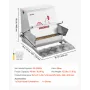 Automatic Chicken Feeder, 18.14 kg Capacity, Rainproof Treadle Poultry Feeder with Lockable Lid, No Waste, Galvanized Steel Cons