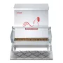 Automatic Chicken Feeder, 18.14 kg Capacity, Rainproof Treadle Poultry Feeder with Lockable Lid, No Waste, Galvanized Steel Cons