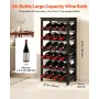 VEVOR 24 Bottle Detachable Wine Rack, 6-Tier Wine Bottle Holder,Solid Bamboo Wood Freestanding Floor Display Wine Storage Shelve