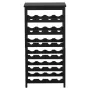 24 Bottle Detachable Wine Rack, 6-Tier Wine Bottle Holder,Solid Bamboo Wood Freestanding Floor Display Wine Storage Shelves with