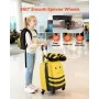 VEVOR børnebagagesæt, 5 stykker, 45,7 cm Hardside rullende hjul Kuffert med rygsæk og U-formet pude, Bee Kids bærebag