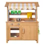 Mud Kitchen, Outdoor Mud Kitchen for Kids, Wood Outdoor Play Kitchens with Spoons, Sink, Tank, Sunshade Canopy, Shovels, Cookwar