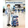 VEVOR Kids Luggage Set, 5 Piece, 45.7 cm Hardside Rolling Wheels Suitcase with Backpack & U-shape Pillow, Truck Kids Carry on Lu