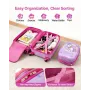 Kids Luggage Set, 2 Piece, 45.7 cm Hardside Rolling Wheels Suitcase with Hard-Shell Backpack, Unicorn Kids Carry on Luggage Set,