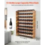 VEVOR 72 Bottle Stackable Modular Wine Rack, 8-Tier, Floor Freestanding Wine Storage Rack, Sturdy Wines Holder Display Shelf, Wo