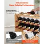 72 Bottle Stackable Modular Wine Rack, 8-Tier, Floor Freestanding Wine Storage Rack, Sturdy Wines Holder Display Shelf, Wobble-F