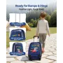 Kids Luggage Set, 2 Piece, 45.7 cm Hardside Rolling Wheels Suitcase with Hard-Shell Backpack, Dinosaur Kids Carry on Luggage Set