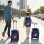 Kids Luggage Set, 2 Piece, 45.7 cm Hardside Rolling Wheels Suitcase with Hard-Shell Backpack, Dinosaur Kids Carry on Luggage Set