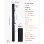 40L Solar Heated Shower, 205cm Showerhead Height Outdoor Shower, with Handheld & Foot Faucet, Hot & Cold Water Adjustment, Frees