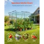 VEVOR Crop Cage, 2.9 x 1.94 x 1.94 m Plant Protection Tent with Zippered Door, Wind-Resistant Tall Crop Cage, Easy to Install, O