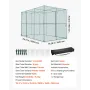 Crop Cage, 2.9 x 1.94 x 1.94 m Plant Protection Tent with Zippered Door, Wind-Resistant Tall Crop Cage, Easy to Install, Outdoor