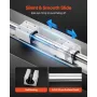 VEVOR Linear Rail Kit, SBR20, 2Pcs 2000 mm (78.74 inch) Linear Motion Guide Rails and 4Pcs Bearing Slide Blocks, Fully Supported
