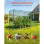 VEVOR Crop Cage, 3.56 x 1.2 x 1.94 m Plant Protection Tent with Zippered Door, Wind-Resistant Tall Crop Cage, Easy to Install, O
