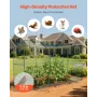 Crop Cage, 3.56 x 1.2 x 1.94 m Plant Protection Tent with Zippered Door, Wind-Resistant Tall Crop Cage, Easy to Install, Outdoor