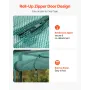 Crop Cage, 3.56 x 1.2 x 1.94 m Plant Protection Tent with Zippered Door, Wind-Resistant Tall Crop Cage, Easy to Install, Outdoor