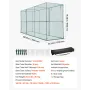 VEVOR Crop Cage, 3.56 x 1.2 x 1.94 m Plant Protection Tent with Zippered Door, Wind-Resistant Tall Crop Cage, Easy to Install, O