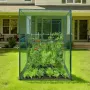 Crop Cage, 3.56 x 1.2 x 1.94 m Plant Protection Tent with Zippered Door, Wind-Resistant Tall Crop Cage, Easy to Install, Outdoor