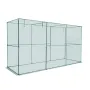 VEVOR afgrødebur, 3,56 x 1,2 x 1,94 m plantebeskyttelsestelt med lynlåsdør, vindafvisende højt afgrødebur, let at installere, O