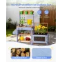 Mud Kitchen, Outdoor Mud Kitchen for Kids, Wood Outdoor Play Kitchens with Planting Box, Critter Catcher Container, Tank, Sink, 