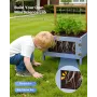 Mud Kitchen, Outdoor Mud Kitchen for Kids, Wood Outdoor Play Kitchens with Planting Box, Critter Catcher Container, Tank, Sink, 