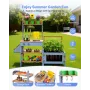 VEVOR Mud Kitchen, Outdoor Mud Kitchen for Kids, Wood Outdoor Play Kitchens with Planting Box, Critter Catcher Container, Tank, 