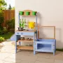 VEVOR Mud Kitchen, Outdoor Mud Kitchen for Kids, Wood Outdoor Play Kitchens with Planting Box, Critter Catcher Container, Tank, 