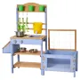 Mud Kitchen, Outdoor Mud Kitchen for Kids, Wood Outdoor Play Kitchens with Planting Box, Critter Catcher Container, Tank, Sink, 