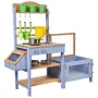 VEVOR Mud Kitchen, Outdoor Mud Kitchen for Kids, Wood Outdoor Play Kitchens with Planting Box, Critter Catcher Container, Tank, 