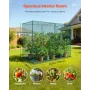 VEVOR afgrødebur, 2,39 x 1,2 x 1,8 m plantebeskyttelsestelt med lynlåsdør, vindafvisende højt afgrødebur, let at installere, ou