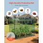 Crop Cage, 2.39 x 1.2 x 1.8 m Plant Protection Tent with Zippered Door, Wind-Resistant Tall Crop Cage, Easy to Install, Outdoor 
