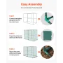 VEVOR Crop Cage, 2.39 x 1.2 x 1.8 m Plant Protection Tent with Zippered Door, Wind-Resistant Tall Crop Cage, Easy to Install, Ou