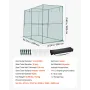 VEVOR afgrødebur, 2,39 x 1,2 x 1,8 m plantebeskyttelsestelt med lynlåsdør, vindafvisende højt afgrødebur, let at installere, ou