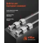 Linear Rail Kit, SFC25, 2Pcs 1000 mm (39.4 inch) Linear Motion Guide Rails and 4Pcs Bearing Slide Blocks, for DIY Engraving Mach