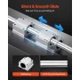 VEVOR Linear Rail Kit, SFC25, 2stk 1000 mm (39,4 tommer) lineære bevægelsesstyreskinner og 4 stk lejerglideblokke, til DIY