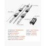 VEVOR Linear Rail Guide Kit, HGR20, 2 STK 600 mm (23,62 tommer) lineære skinner og 1 STK kugleskrue, 4 STK glideblokke, med