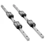VEVOR Linear Rail Guide Kit, HGR20, 2 STK 600 mm (23,62 tommer) lineære skinner og 1 STK kugleskrue, 4 STK glideblokke, med