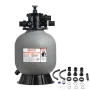 Sand Filter, 457.2 mm, 151.4 LPM Above Inground Swimming Pool Sand Filter System, with 7-Way Multi-Port Valve, Backwash, Rinse, 