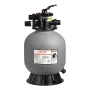 Sand Filter, 457.2 mm, 151.4 LPM Above Inground Swimming Pool Sand Filter System, with 7-Way Multi-Port Valve, Backwash, Rinse, 