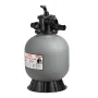 Sand Filter, 457.2 mm, 151.4 LPM Above Inground Swimming Pool Sand Filter System, with 7-Way Multi-Port Valve, Backwash, Rinse, 