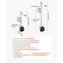 Trailer Jack with Wheel, 907 kg Load Capacity, Heavy Duty Swivel Boat Trailer Jack with PP Dual Wheel & Ergonomic Handle, 381-68
