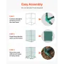 Crop Cage, 1.2 x 1.2 x 1.8 m Plant Protection Tent with Zippered Door, Wind-Resistant Tall Crop Cage, Easy to Install, Outdoor R