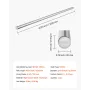 2PCS Linear Motion Rod, 20 mm x 1200 mm (0.79 x 47.24 in), SFC20 Carbon Steel Linear Rod Shaft, Anti Rust and High Precision, Hi