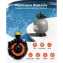 VEVOR Sand Filter, 508 mm, 189.3 LPM Above Inground Swimming Pool Sand Filter System, with 7-Way Multi-Port Valve, Backwash, Rin